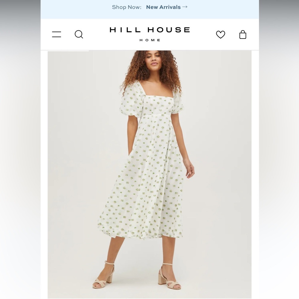 Hill House Organza Matilda Collectors Edition Olive/Coral Floral Jacquard